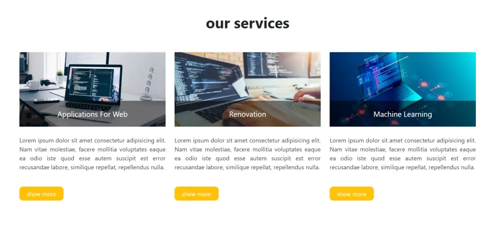 سأصمم لك موقع ويب بسيط وأنيق بـ HTML و CSS و Bootstrap
