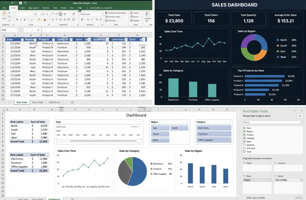 تصميم داتا احترافي (Excel / Power BI)