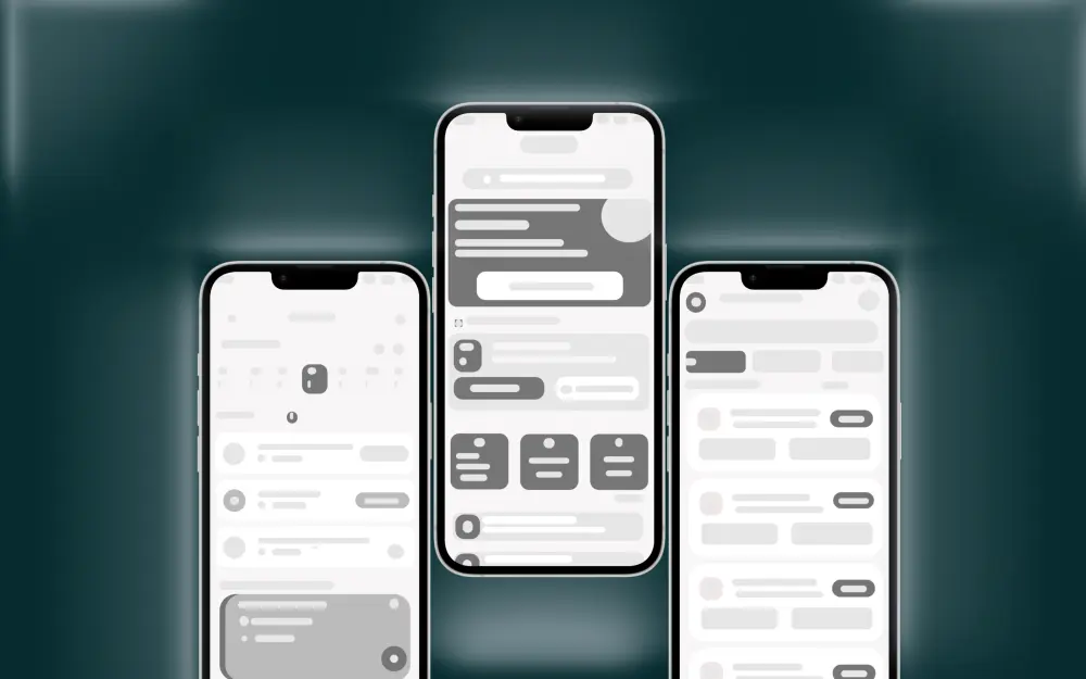 سأقوم بإنشاء Med Fidelity Wireframe بسيط ومنظم يوضح شكل وهيكل التطبيق أو الموقع قبل التصميم النهائي.