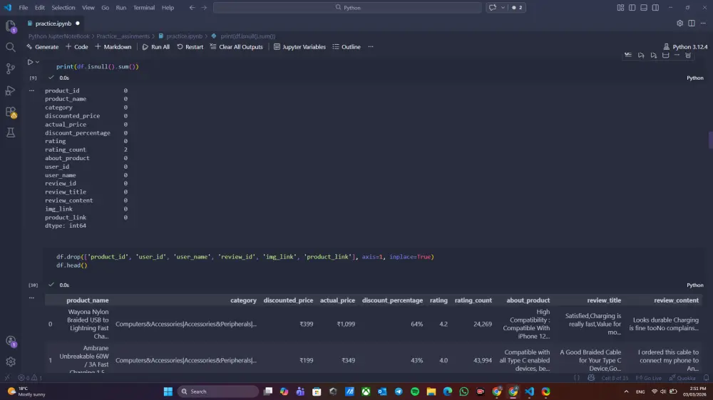 تنظيف البيانات ومعالجتها باستخدام Python