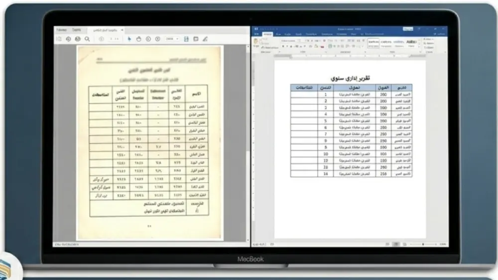 تحويل وتفريغ الصور وملفات PDF إلى ملف Word منسق واحترافي