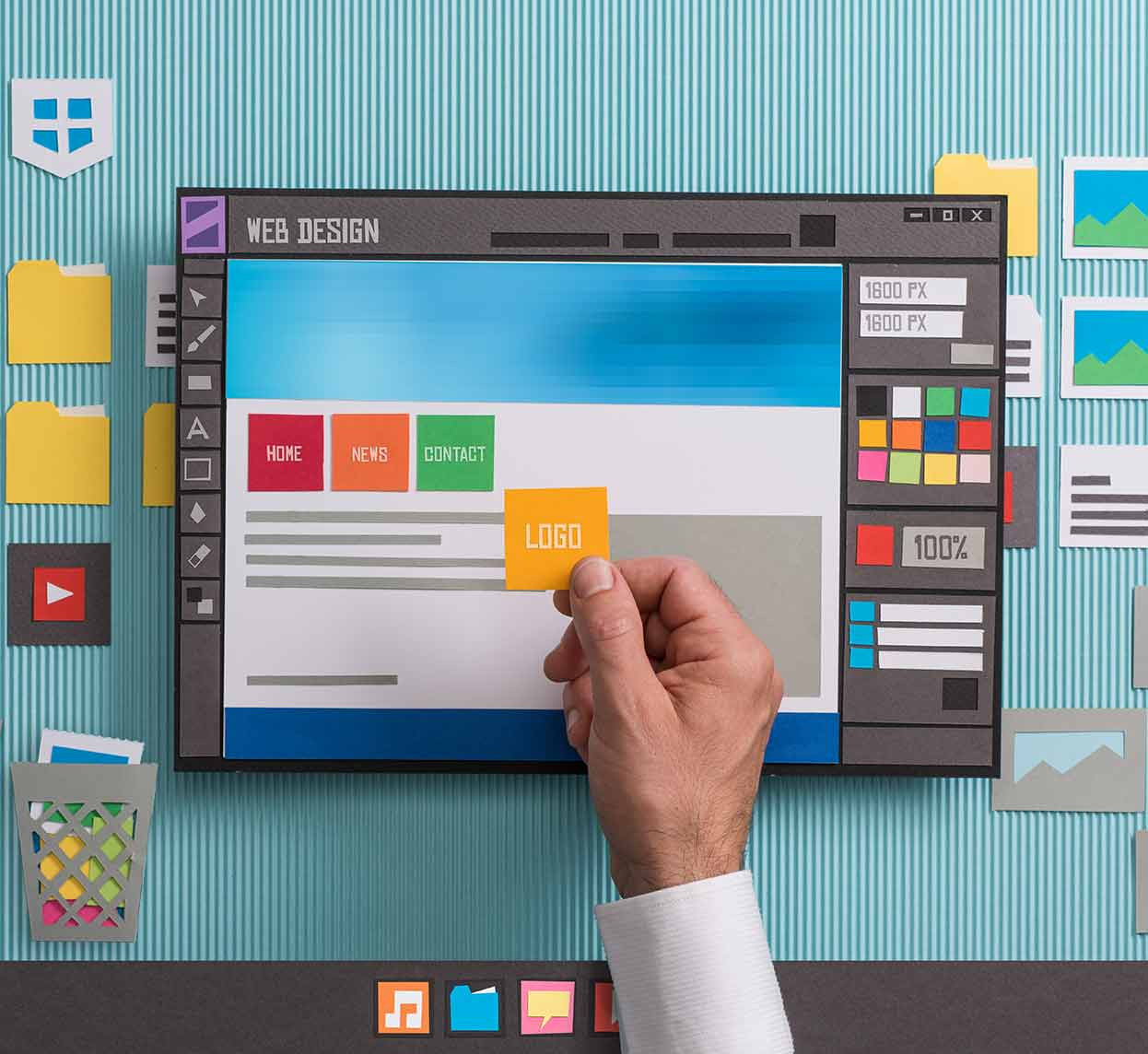 تصميم صفحة واحدة احترافية لموقع الكتروني بأحدث التقنيات
