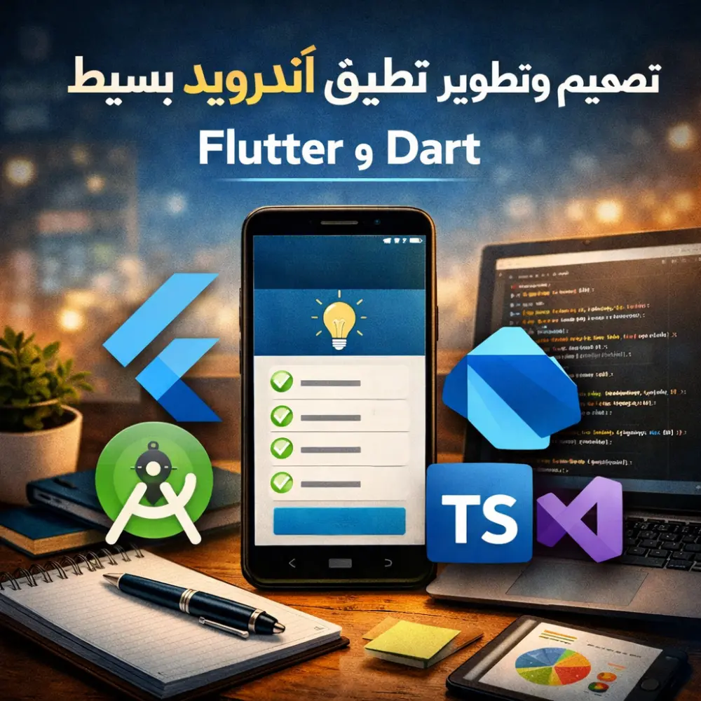 تصميم وتطوير تطبيق أندرويد بسيط باستخدام Flutter وDart