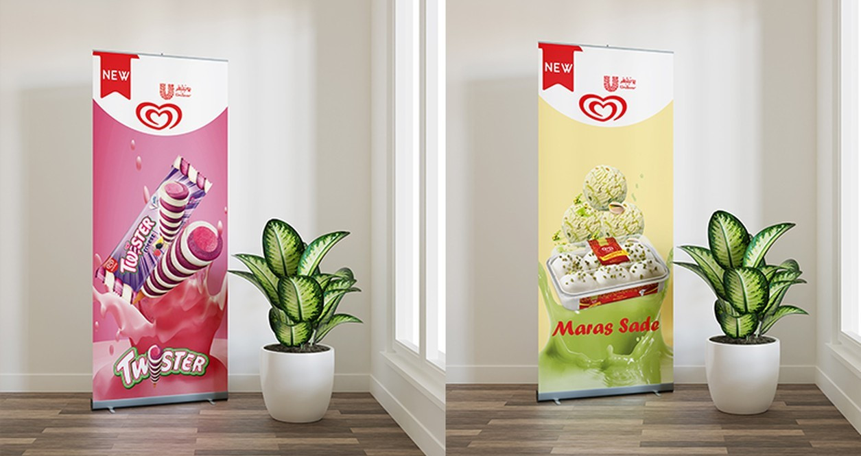 تصميم مطبوعات ( فلير, منيو مطعم , برشور, رول اب, لوحات إعلان