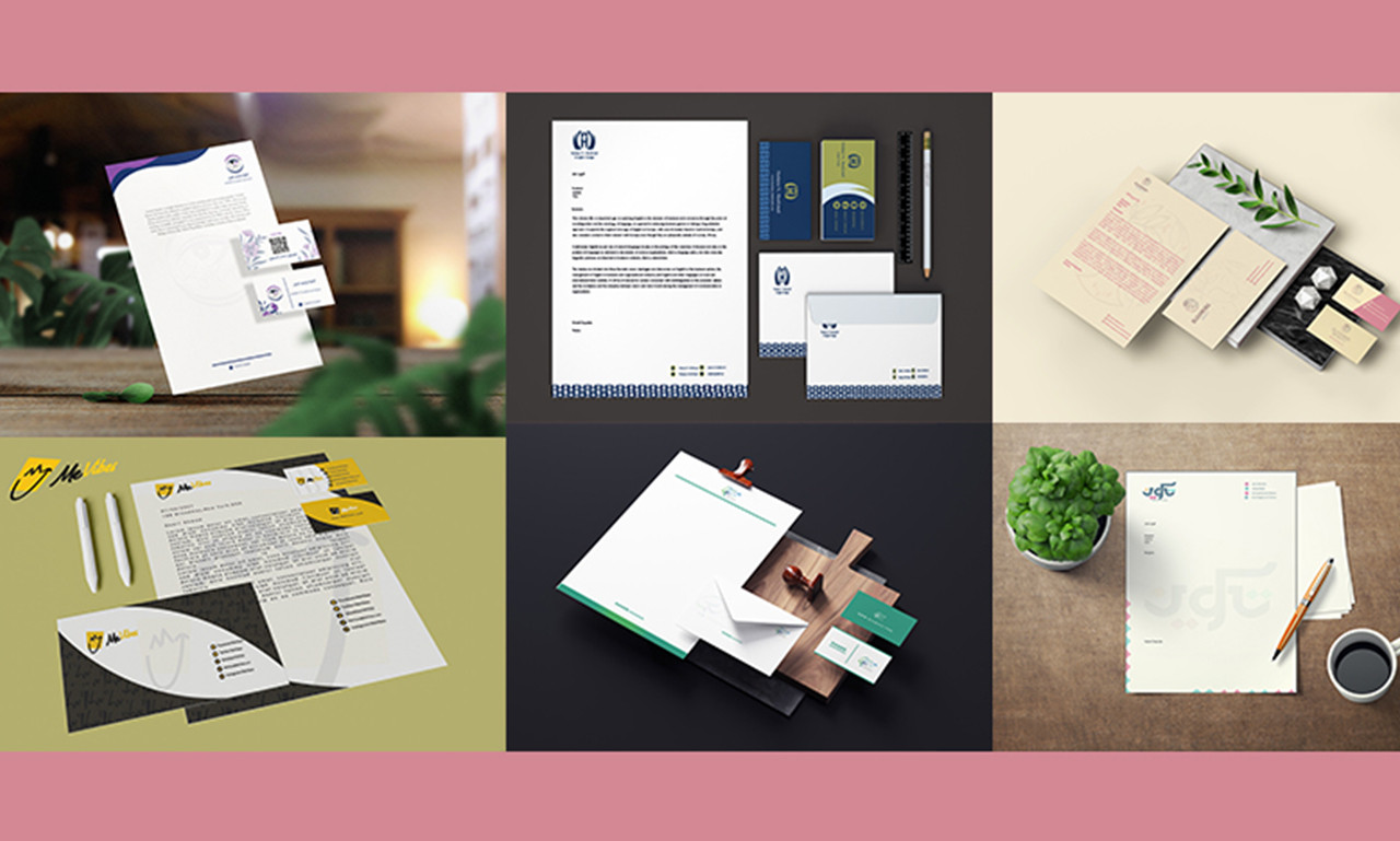 تصميم هوية بصرية كاملة ( بزنس كارد , ورقة مراسلات , مظروف )