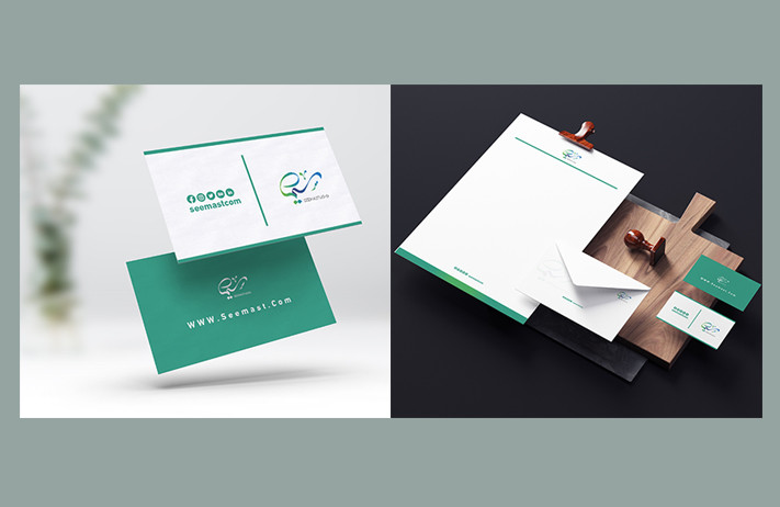 تصميم هوية بصرية كاملة ( بزنس كارد , ورقة مراسلات , مظروف )
