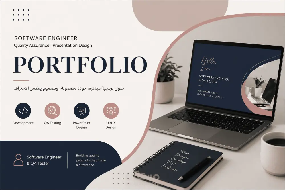 تصميم وإعداد معرض أعمال (Portfolio) احترافي
