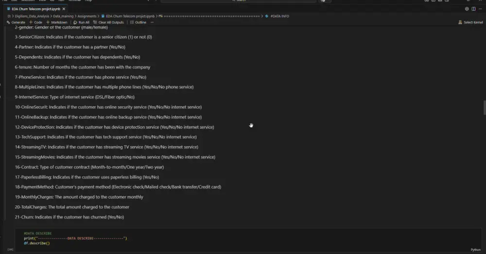 تحليل واستكشاف البيانات احترافياً باستخدام لغة بايثون Python EDA