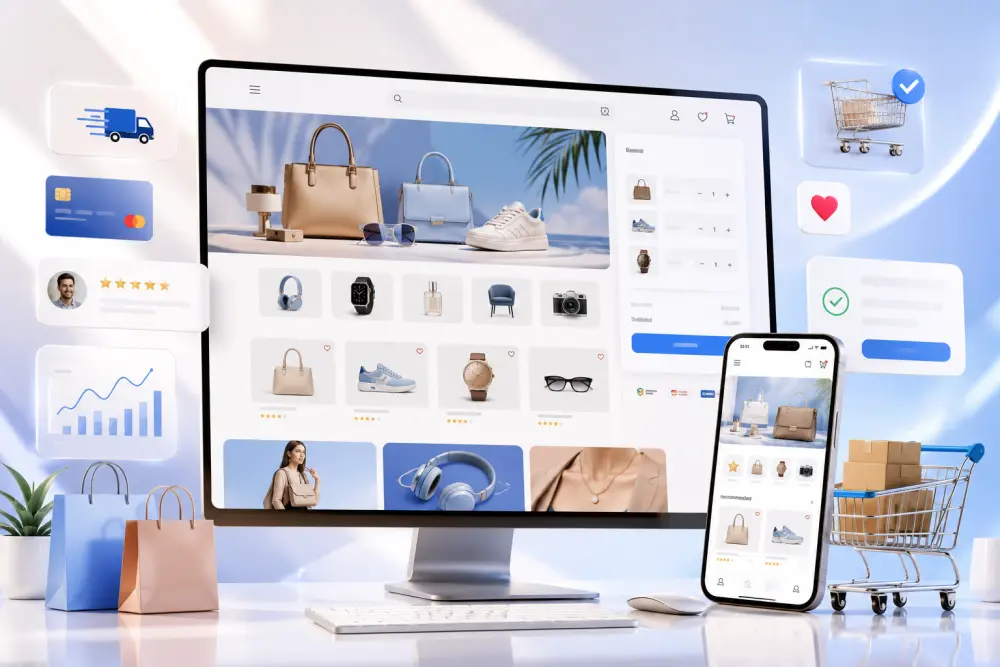 سأصمم فكرتك إلى متجر إلكتروني ( Ecommerce Store ) احترافي وعصري ومتجاوب