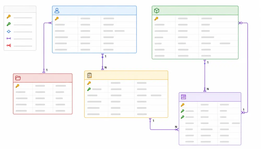 سأصمم مخطط قواعد البيانات ERD باحترافية مع تحويله إلى قاعدة بيانات SQL