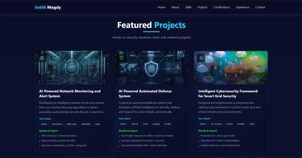 سأقوم بإنشاء وتصميم موقع Portfolio احترافي يعرض مهاراتك