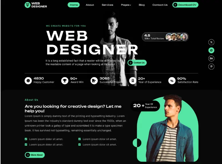 سأقوم بإنشاء وتصميم موقع Portfolio احترافي يعرض مهاراتك