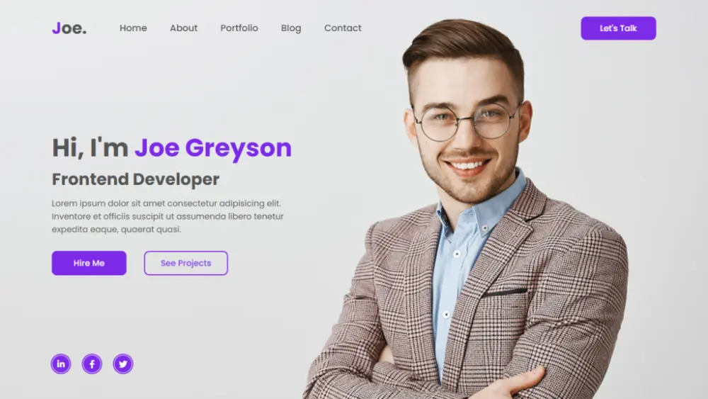 سأقوم بإنشاء وتصميم موقع Portfolio احترافي يعرض مهاراتك