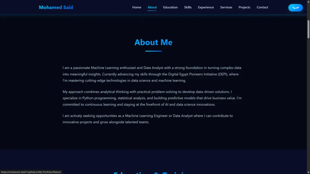 عمل بورتيفوليو احترافي لعرض اعمالك باستخدام HTML, CSS, and JS