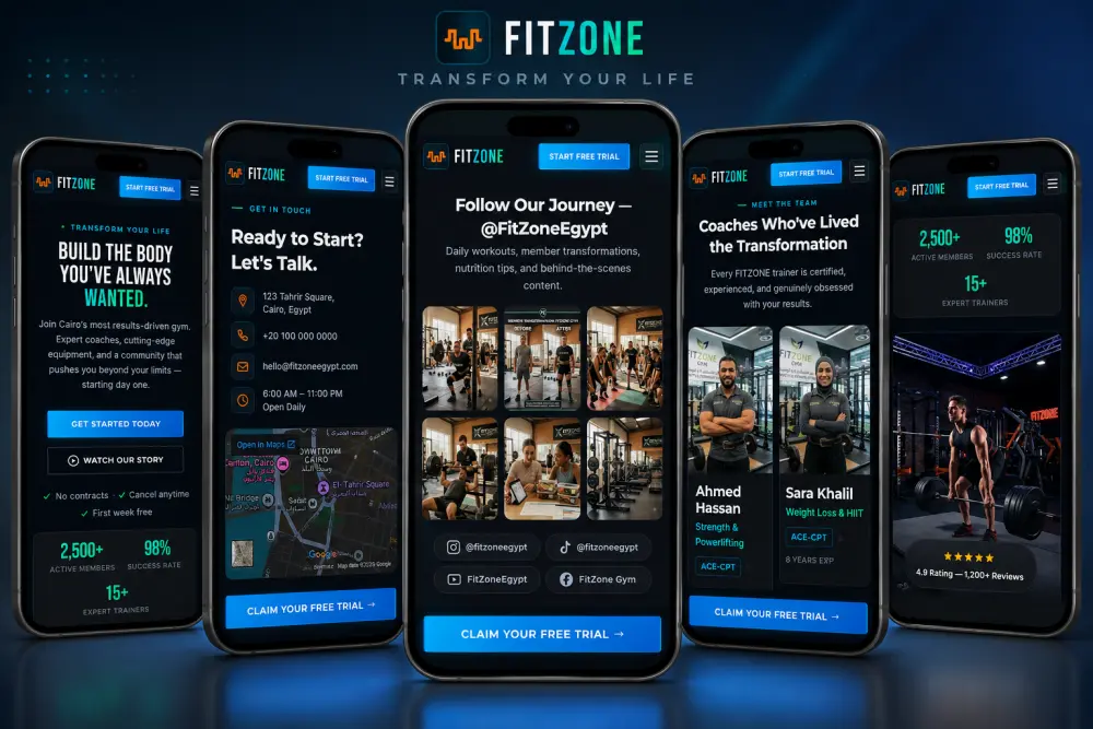 تصميم وتطوير Landing Page احترافية متجاوبة وسريعة