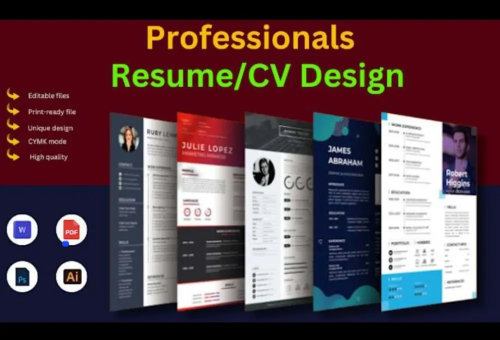 تصميم CV احترافي يزيد فرص قبولك في الوظائف