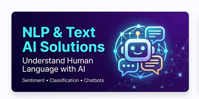 تطوير نموذج NLP احترافي مع معالجة النصوص، تدريب النموذج، وتسليم الكود والنتائج كاملة.