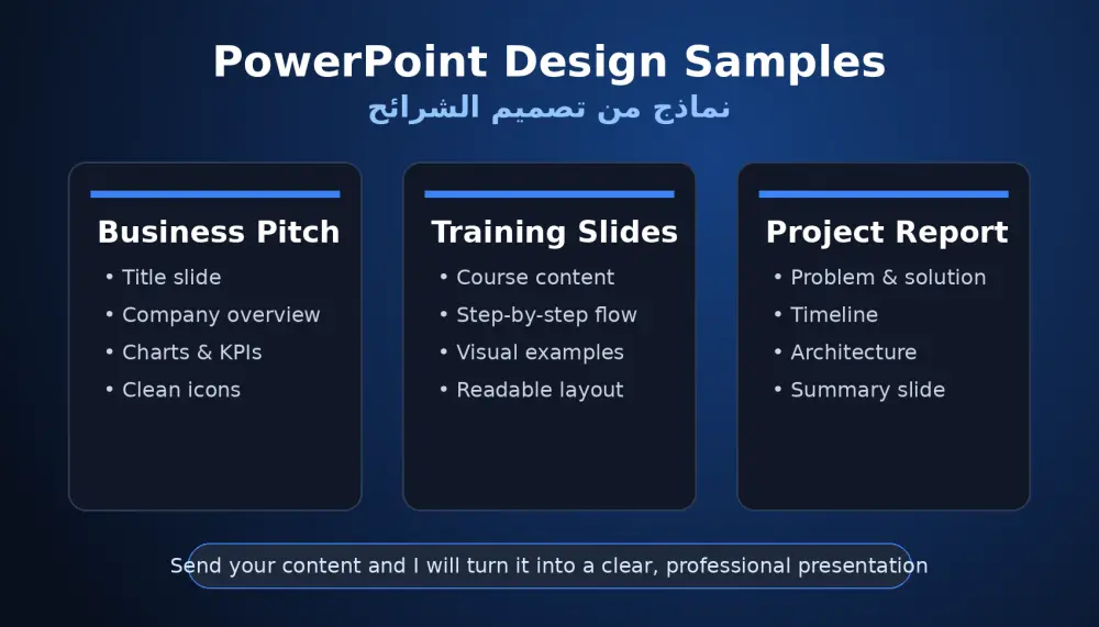 تصميم عروض PowerPoint احترافية وجذابة