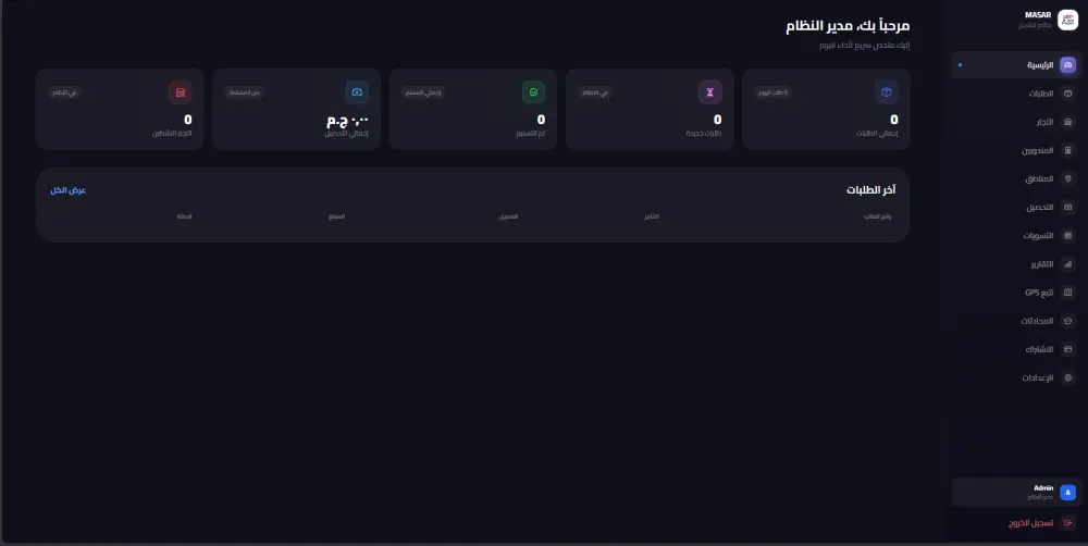 إنشاء نظام إدارة متكامل لشركات النقل والخدمات اللوجستية