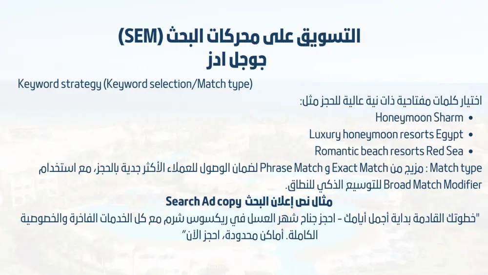 اعداد استراتيجية تسويق رقمي مخصصة لمشروعك
