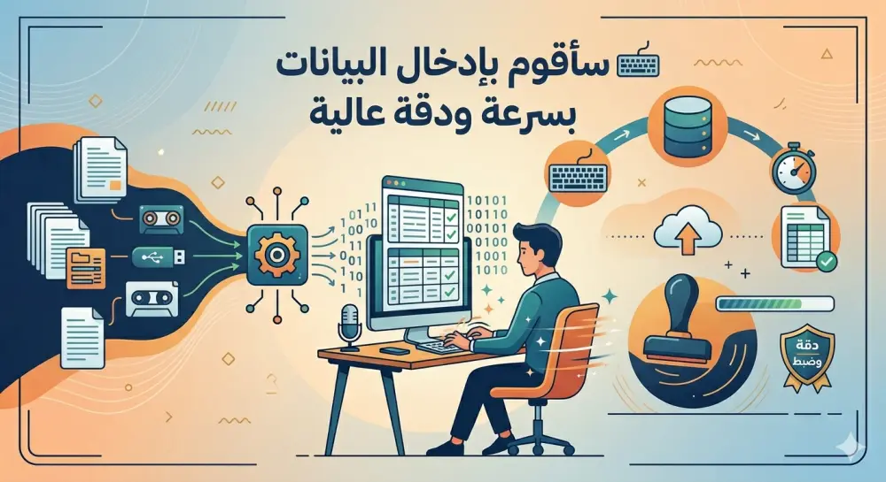 ⌨️ سأقوم بإدخال البيانات بسرعة ودقة عالية