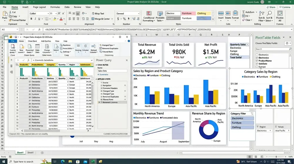 إنشاء لوحة تحكم Dashboard تفاعلية واحترافية باستخدام Excel