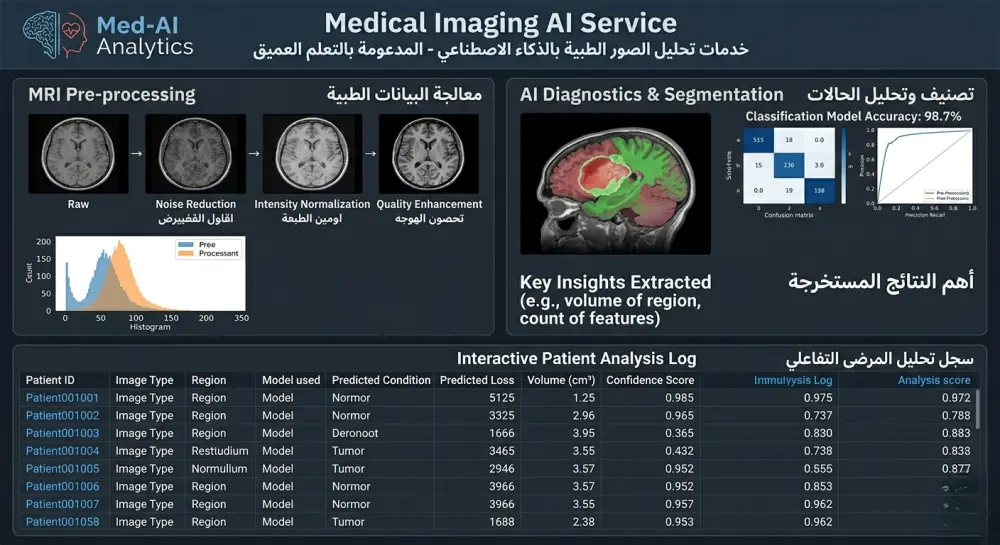 مشاريع تحليل الصور الطبية باستخدام الذكاء الاصطناعي (Medical Image Analysis with AI)