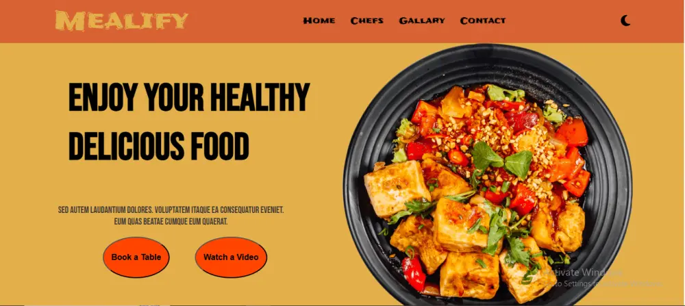 تصميم وتطوير صفحة هبوط احترافية لمطعم أو موقع أكل Healthy Food Restaurant Landing Page