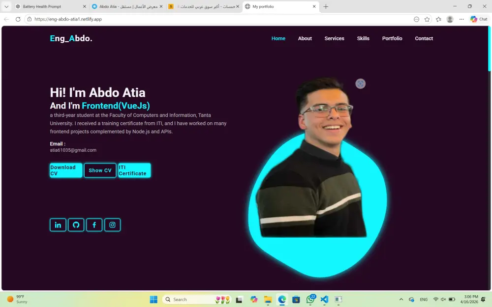 بورتفوليو احترافي يعكس مشاريعك وهويتك بقوة