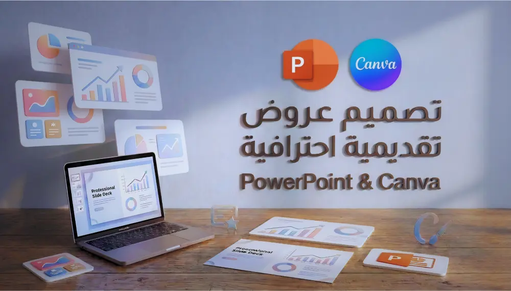 تصميم عروض تقديميه بإستخدام PowerPoint , Canva