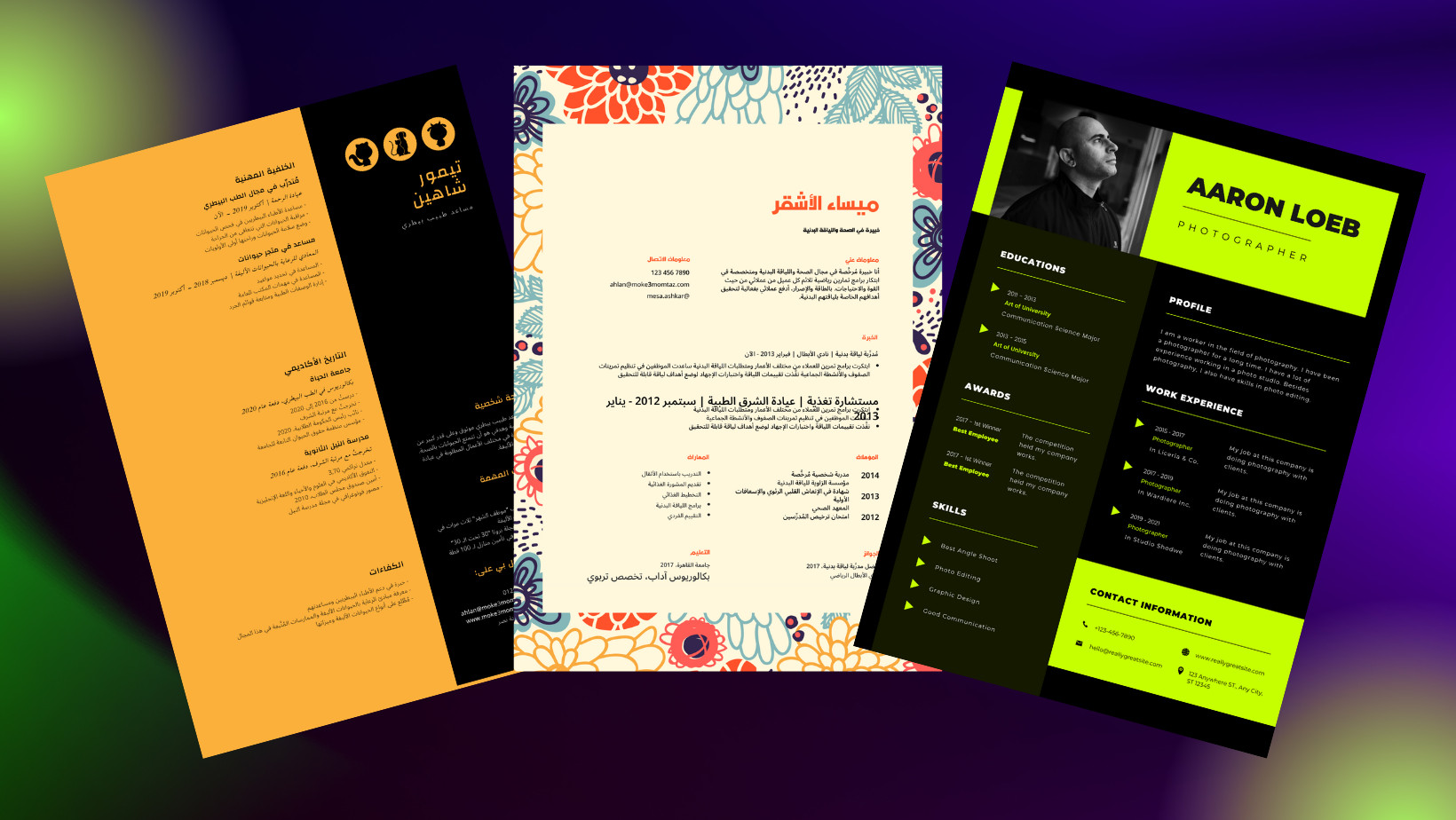 تصميم سيرة ذاتية CV احترافية وعصرية بالإضافه الى السرعة