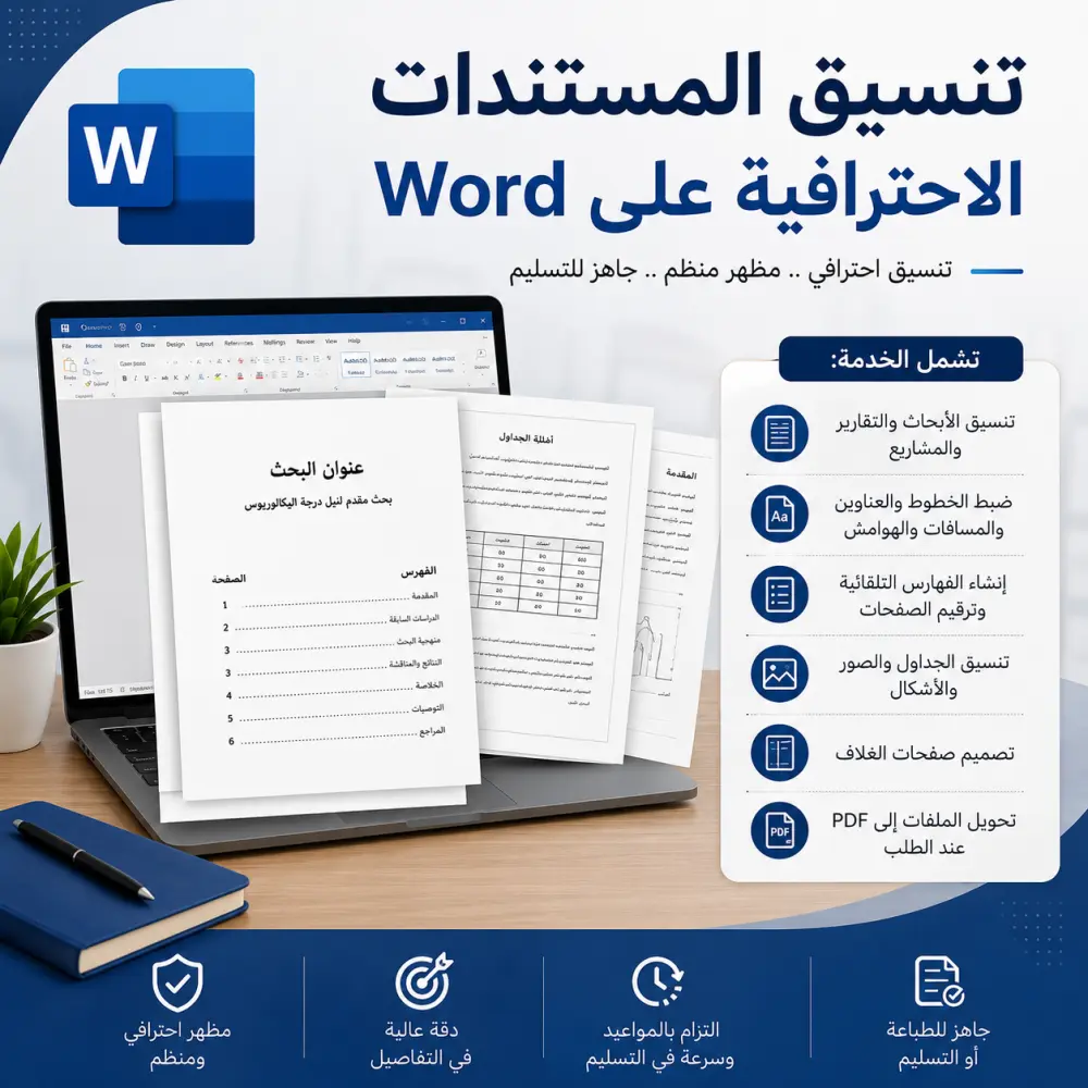 تنسيق المستندات الاحترافية على Word