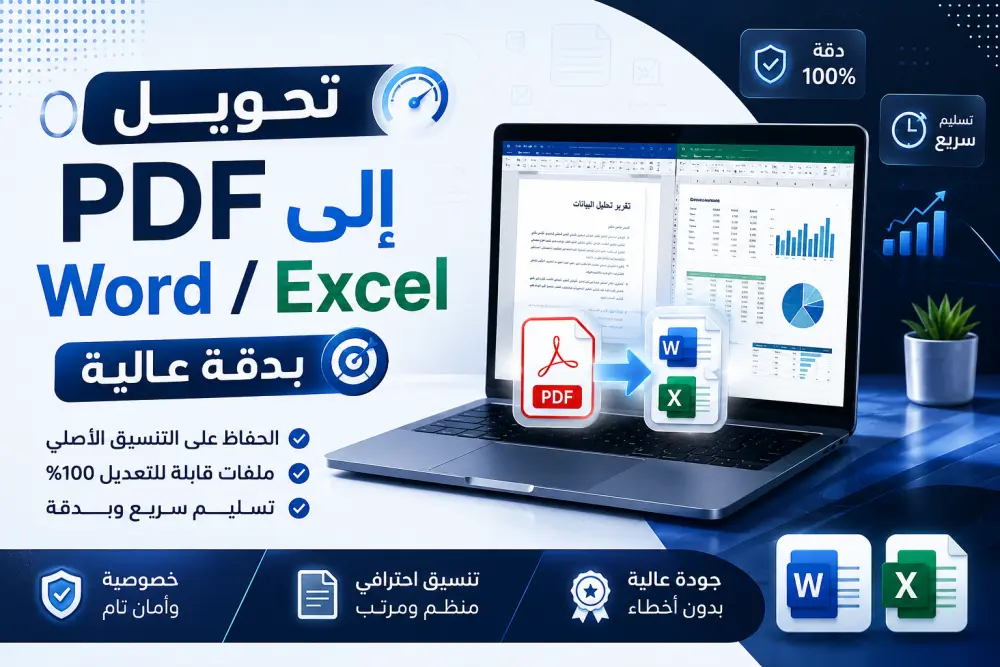 تحويل PDF إلى Word / Excel بدقة