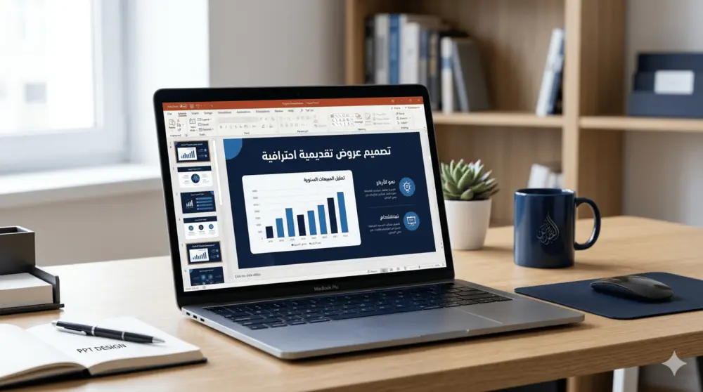 تصميم عروض تقديمية احترافية PowerPoint و Presentation جذاب