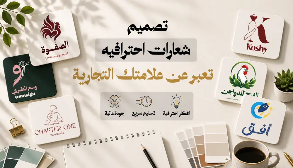 تصميم شعار احترافي يعكس هويه مشروعك بشكل احترافي