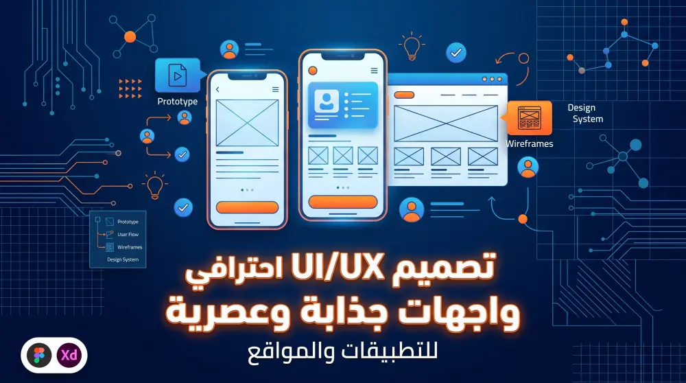 تصميم واجهات مستخدم UI/UX احترافية وعصرية لتطبيقك أو موقعك