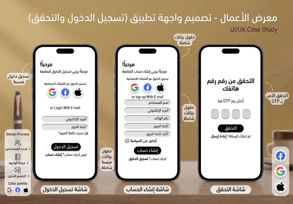 تصميم واجهات مستخدم UI/UX احترافية وعصرية لتطبيقك أو موقعك