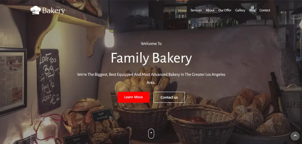 تطوير واجهة موقع ويب احترافي (Bakery) باستخدام HTML وCSS.