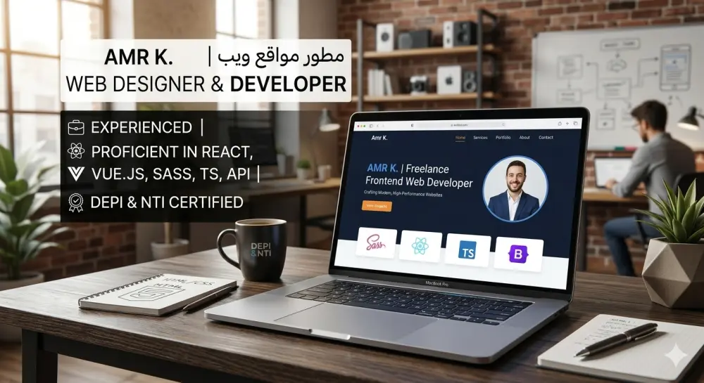 تصميم وتطوير مواقع ويب احترافية باستخدام أحدث تقنيات Frontend