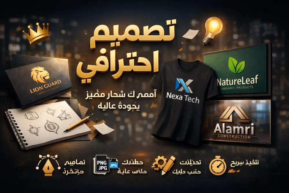 تصميم لوجو احترافي يعبر عن علامتك التجاريه