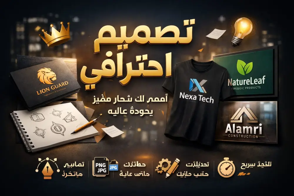 تصميم لوجو احترافي يعبر عن علامتك التجاريه