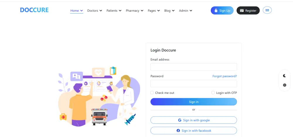 تصميم نظام متكامل لإدارة المستشفى والعيادات - أطباء، مرضى، مواعيد