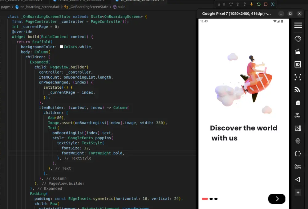 تصميم وتنفيذ شاشة Flutter واحدة احترافية ومتجاوبة مقابل 5 دولار