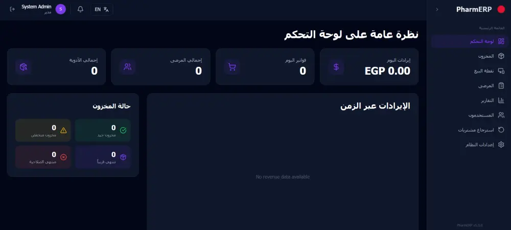 بيع وتخصيص نظام إدارة صيدليات احترافي (Pharmacy ERP System) كامل React + Node.js