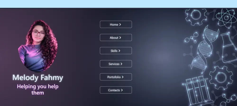 عمل صفحة ويب بورتوفوليو شخصية  -  Portfolio Webpage
