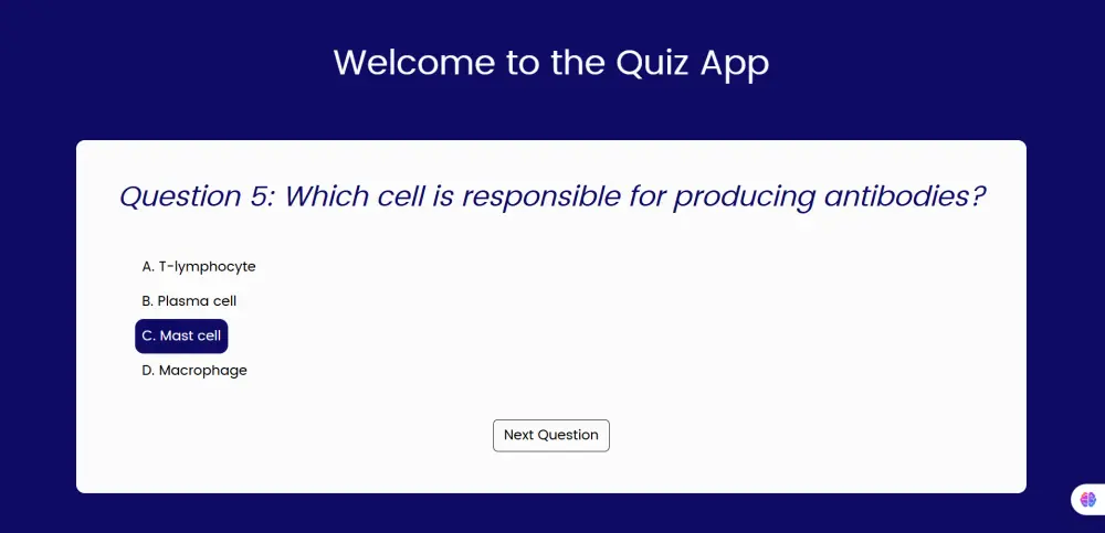 عمل موقع اختبارات - Quiz App