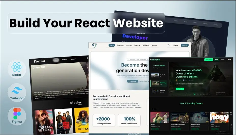 إنشاء موقع احترافي باستخدام React متجاوب مع جميع الأجهزة