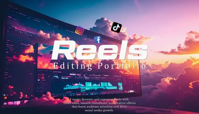مونتاج فيديو ريلز (Reels) احترافي لمدة تصل إلى 40 ثانية شامل النصوص والمؤثرات