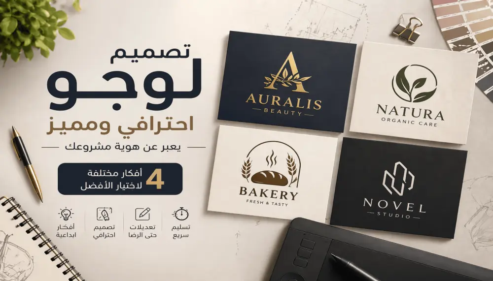 تصميم شعار (Logo) احترافي وجذاب لعلامتك التجارية