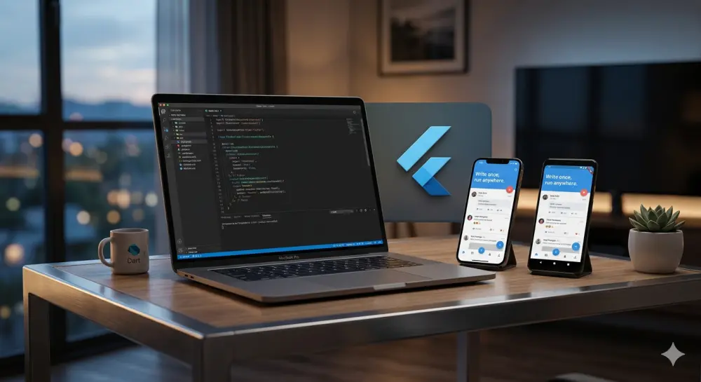 إصلاح خطأ برمجي (Bug Fix) أو تعديل واجهات في تطبيق Flutter.